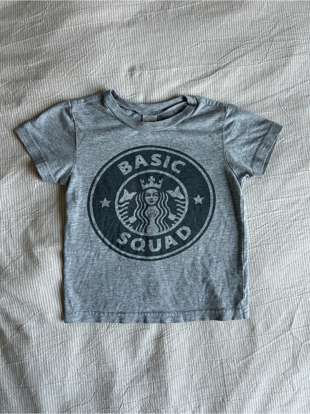 Kids Grey Starbucks 'Basic Squad' Graphic Tee